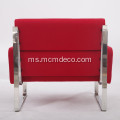 Sofa Lounge Red Cashmere Fabric